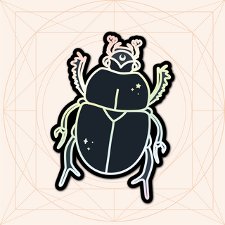 Beetle Holographic Sticker