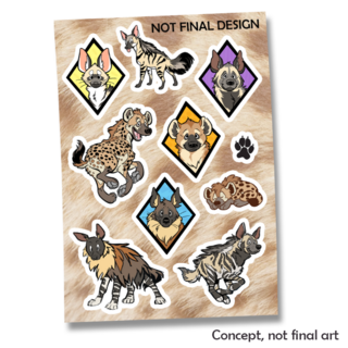 Hyena stickersheet