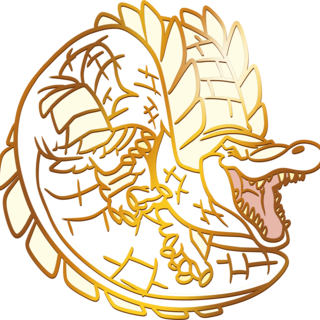 Albino Gator Gold Line Sticker