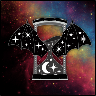 Bat Wing Hourglass Holo Sticker