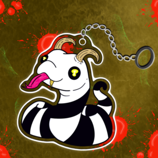 Knee High Sock Snake Acrylic Keychain