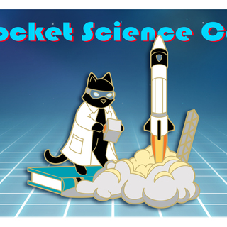 Rocket Science Cat Pin