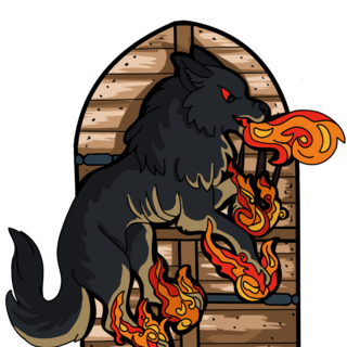 black shuck door magnet