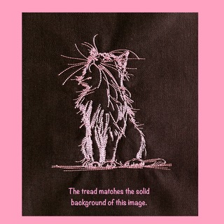 Pink cat black banner