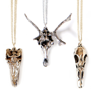 3 Skull Pendants in Bronze (Collection 9 only)
