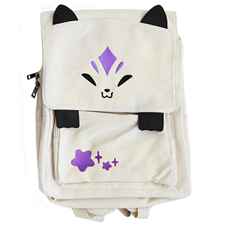 Purple Star Queenie Canvas Backpack