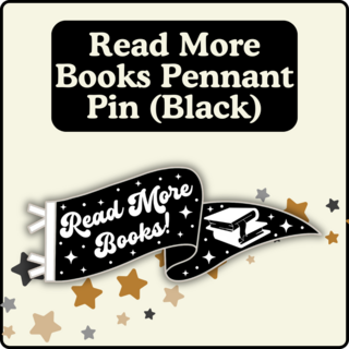 Read More Books Pennant Pin Black