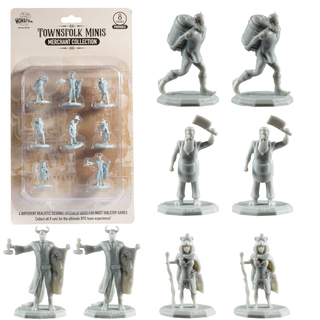 Monster Townsfolk Merchant Paintable Mini Figures Set of 8