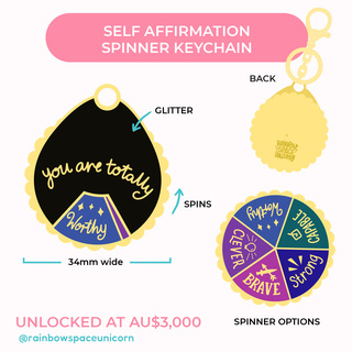 Self Affirmation Spinner Keychain