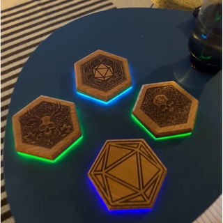 4-Pack Ultimate LED Black Light Coaster