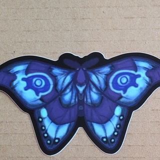 Blue Moth 4" Matte Sticker