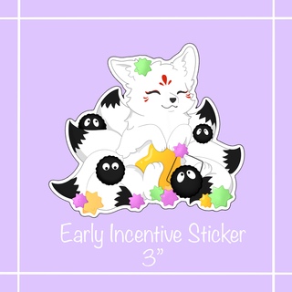 Early Bird Kitsune Sticker