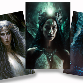 3x Greek chtonic goddess poster (A3)