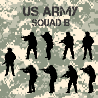 US Army Squad B (9  figures)