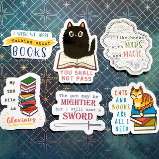 Cute Bookish Vinyl Sticker Set