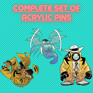 Set of MANDRILL P.I. Acrylic Pins