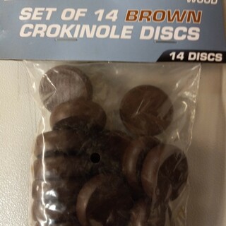 Crokinole Discs (14 Brown Discs)