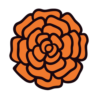 Day of the Dead Marigold 1" mini pin
