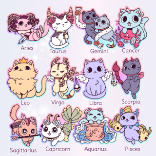 🎨🌠 Zodiac Cat Stickers