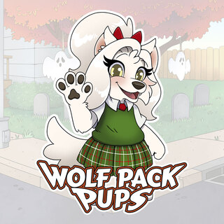 Wolf Pack Pups: Snow Paw 3x4″ Die Cut Sticker