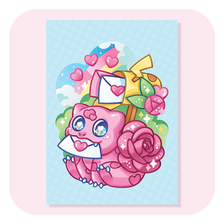 Pokemon Bulbasaur Valentine A4 Print