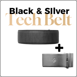 Tech Belt | Midnight Black | Silver Buckle
