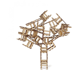 Las Sillas: Wooden Chair Stacking Art Toy from Spain