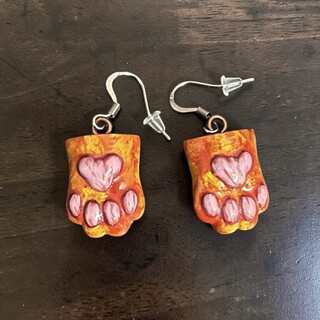Fire Kitty Earrings