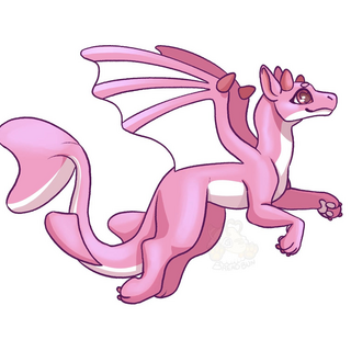 Pink Shark Wyrm Acrylic Pin