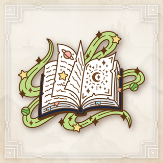 Grand Cosmic Spellbook Pin (Glow-In-The-Dark)