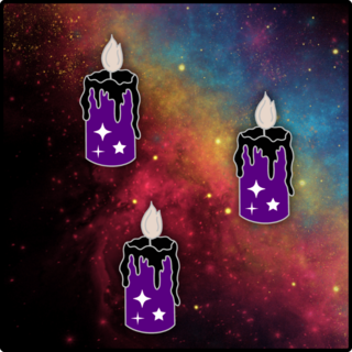 Candle Trio Purple Mini Pins