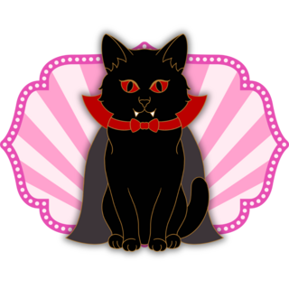 Dracula Cat Pin