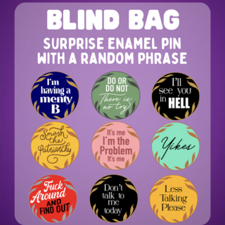 PIN- 1" random circle phrase