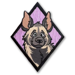 Embroidered patch Striped hyena
