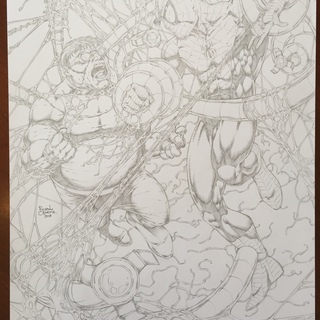 Spiderman vs. Dr. Octopus 11x17 ( Original)