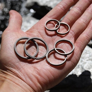 Titanium Side-Split Keyrings (2 Small, 2 Medium, 2 Large) Variety