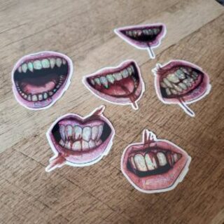 Glitter Fangs Sticker Set