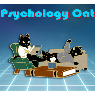 Psychology Cat Pin