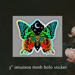 STICKER- intuition moth