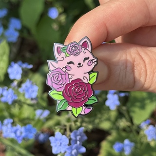 Misprint Rose Kitty Pin