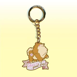 Keychain "Who's A Good Dog" Pomeranian