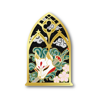 Midnight Kitsune Pin
