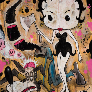 BETTY AND THE AX 12X16 PRINT by Frank Forte