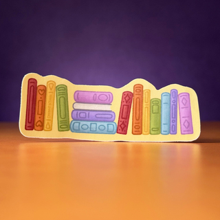 Rainbow Book Stack Sticker