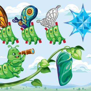 Paper doll from our Keleidoscope of Butterflies