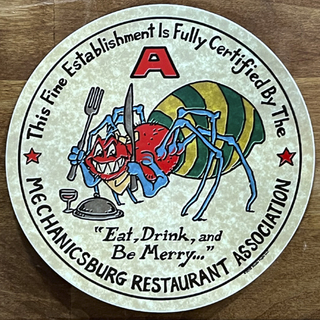 Mechanicsburg Restaurant Spider Large Sticker