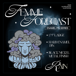 Rain- Femme Forecast Pin