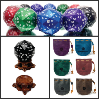 Aluminum 120-sided Die - Deluxe Edition (incl. wood stand & leather bag)
