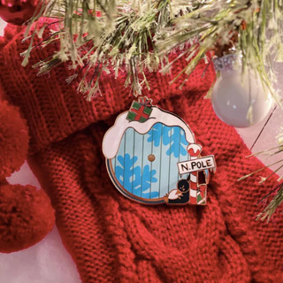 North Pole Door Enamel Pin