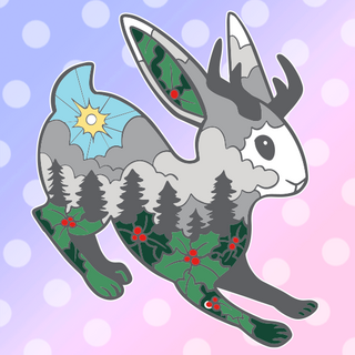 Jackalope Enamel Pin